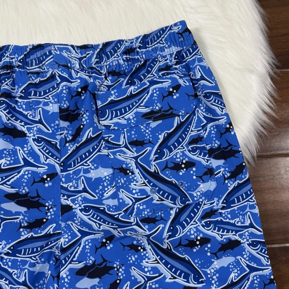 Vineyard Vines Men's Size Small Tide Blue Fishing Printed 7